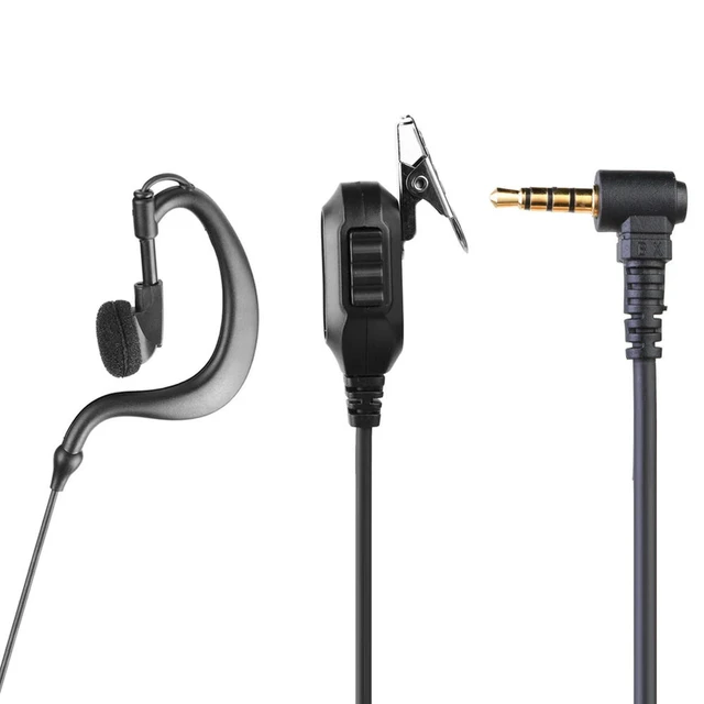 Alt view image 3 of 3 - 1Pin Earphone Earpiece Headphone with PTT Mic Earphone Walkie Talkie Headset Privacy Accessories for ICOM YAESU Radio
