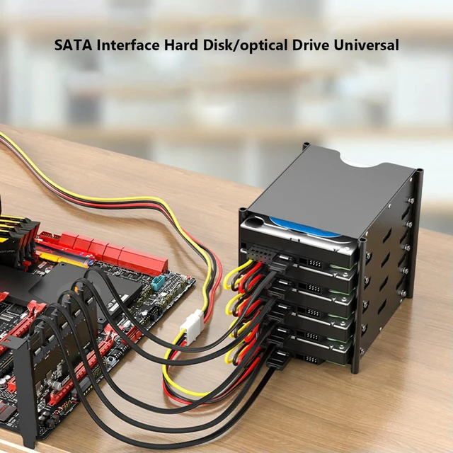 Alt view image 3 of 3 - SATA 3.5/2.5 inch 1 to 5 SATA Hard Drive Power Supply Splitter Cable Cord 18AWG