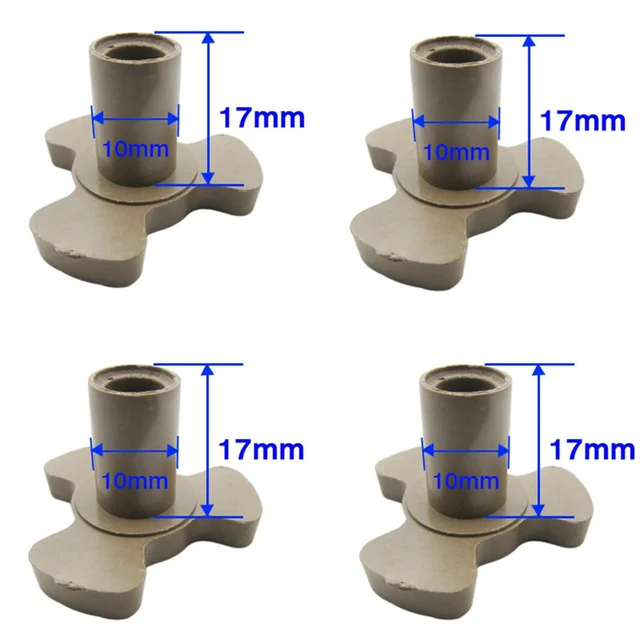 Alt view image 2 of 3 - 4Pcs 17mm Microwave Oven Turntable Roller Guide Support Coupler Tray Shaft Microwave Oven Glass Turntable Hub Bracket Parts