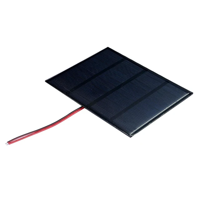 Alt view image 3 of 3 - 3W 12V Solar Panel with Cable DIY Polysilicon Solar Epoxy Cell Charger for 9-12V /Mobile Phone for Lamp Fan Pump