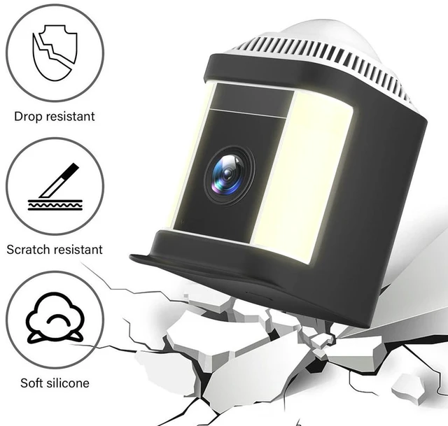 Alt view image 3 of 3 - Silicone Monitor Camera Protector -proof Monitor Camera Protective Cover Weather-proof for Ring Spotlight Cam Pro/Cam Plus