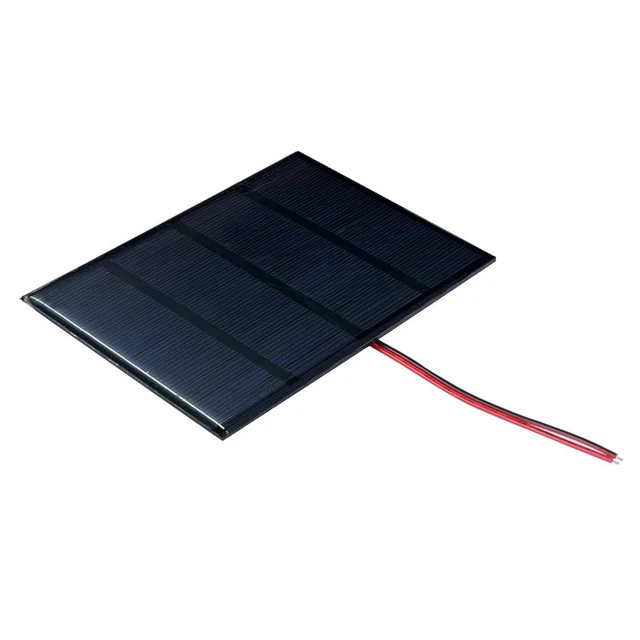 Alt view image 2 of 3 - 3W 12V Solar Panel with Cable DIY Polysilicon Solar Epoxy Cell Charger for 9-12V /Mobile Phone for Lamp Fan Pump