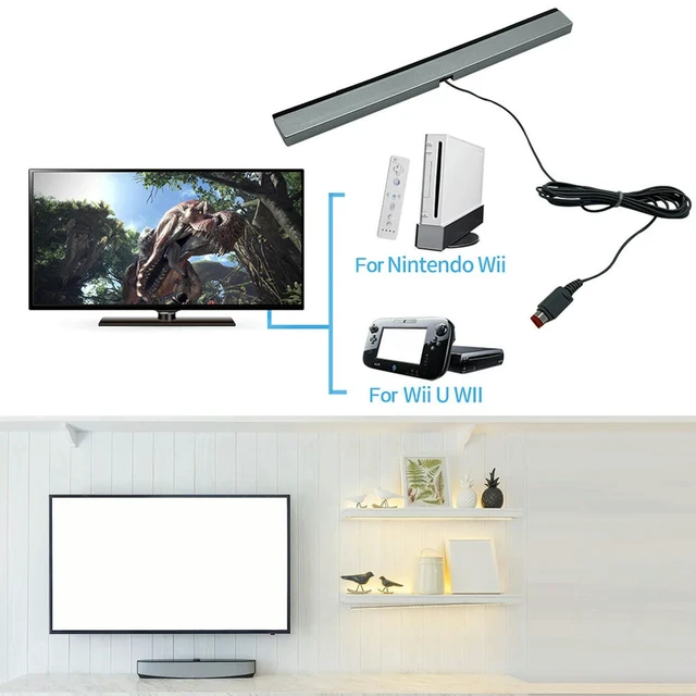 Alt view image 2 of 3 - Wired Infrared Ray Sensor Bar with Extension Cord Video Game Sensor Bar Wired Remote Sensor Bar for Nintendo Wii Wii U Console