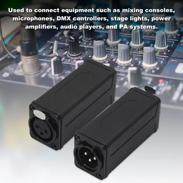 Alt view image 3 of 3 - 3Pin XLR Male To Female Connector l Construction 3 Pin XLR Gender Changer Stable Signal for Microphone Mixer Audio Devices