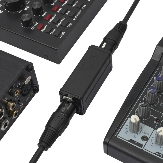 Main image of 3Pin XLR Male To Female Connector l Construction 3 Pin XLR Gender Changer Stable Signal for Microphone Mixer Audio Devices