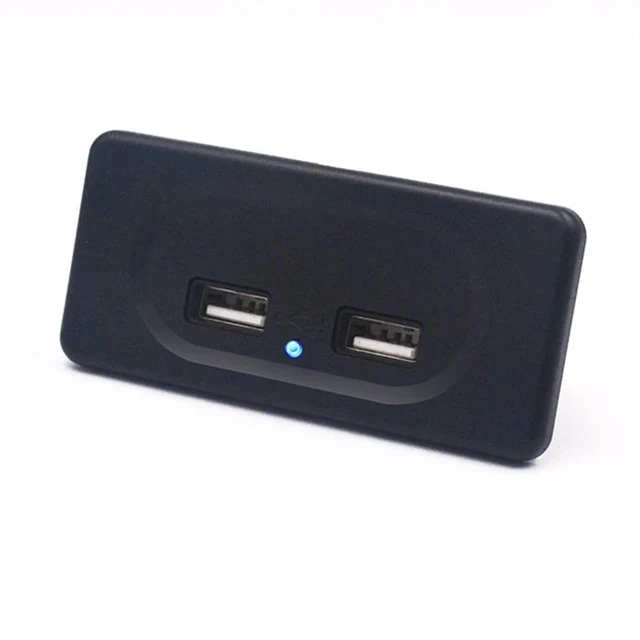Alt view image 2 of 3 - Car Socket 12V 24V Black For Motorcycle Auto Truck ATV Boat RV Bus Power-Adapter Outlet LED Light 4.8A