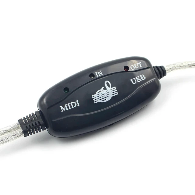 Alt view image 3 of 3 - Professional MIDI Cable Electronic Keyboard Adapter Cord USB IN-OUT PC to Music Musical Enjoyable Instrument Supplies
