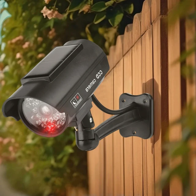 Alt view image 2 of 3 - Dummy CCTV Camera with Flashing Red LED Light Fake Surveillance Camera Theft Deterrent CCTV Security Camera for Outdoor Indoor