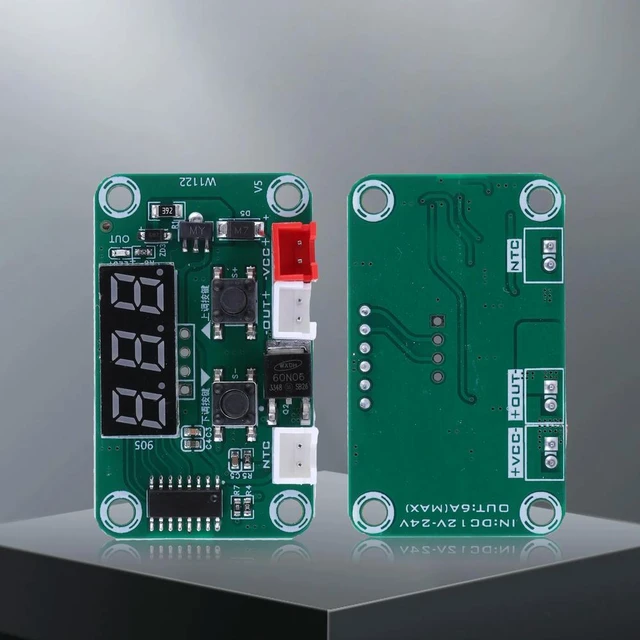 Alt view image 3 of 3 - DC12-24V Miniature Digital Thermostat LED Display Electronic Thermostat Board for Industrial and Reptile Tank Use