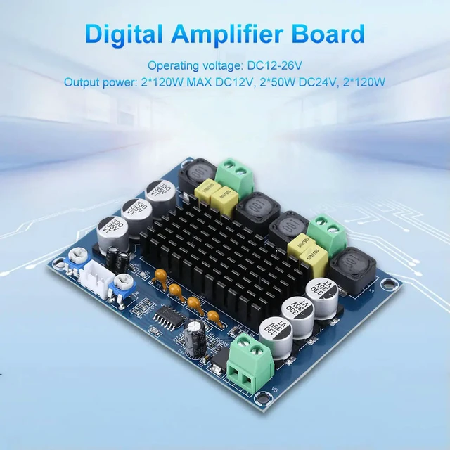 Alt view image 3 of 3 - XH-M543 Stereo Sound Amplifier Module 2*120W Made In China TPA3116D2 2 Channel for Speaker Electronic DIY Kit