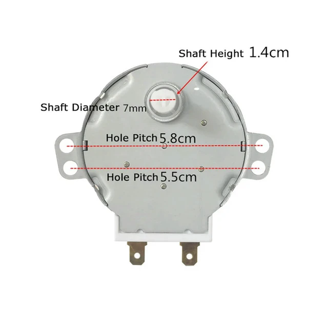 Alt view image 2 of 3 - 1 PC SS-5-240-TD 220V/240V Micro Turntable Synchronous Tray Motor Microwave Oven Parts for Galanz Microwave Oven Turntable Motor