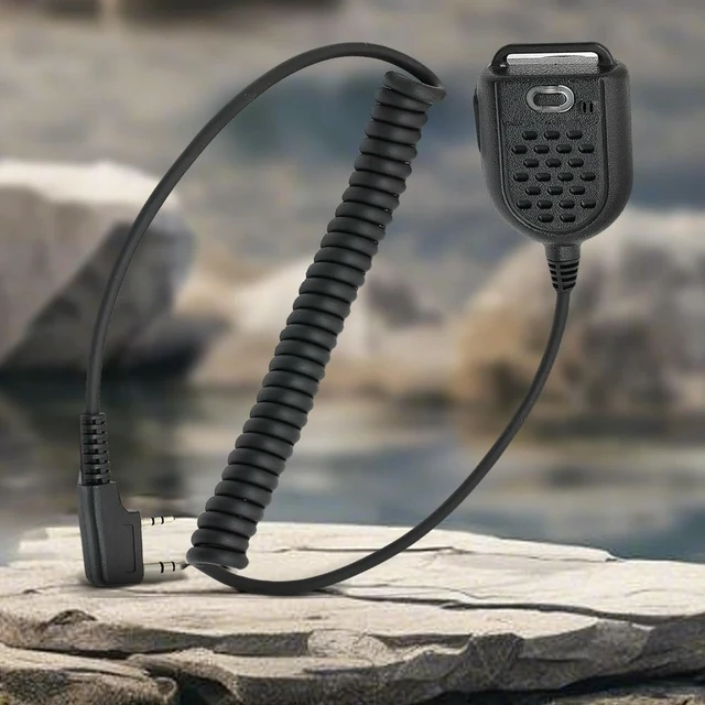 Alt view image 2 of 3 - Walkie Talkie PTT LED Shoulder Speaker Mic PTT Mic Handheld Walkie-talkie Microphone for BAOFENG BF-888s -5R Two Way Radio