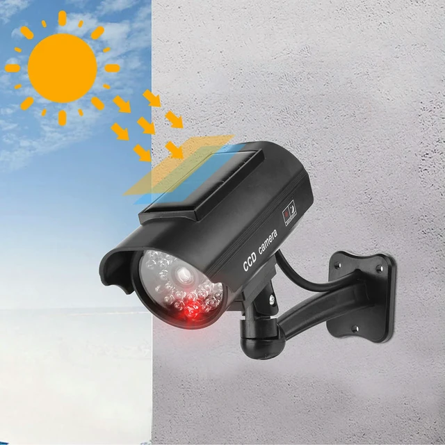 Alt view image 3 of 3 - Dummy CCTV Camera with Flashing Red LED Light Fake Surveillance Camera Theft Deterrent CCTV Security Camera for Outdoor Indoor