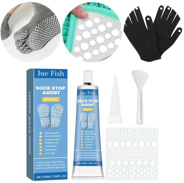 Main image of Anti Slip Sock Glue Sock Stop Glue Fabric Paint Soft Non-Slip Adhesive DIY Sock Stop Agent for Socks Bathroom Mats