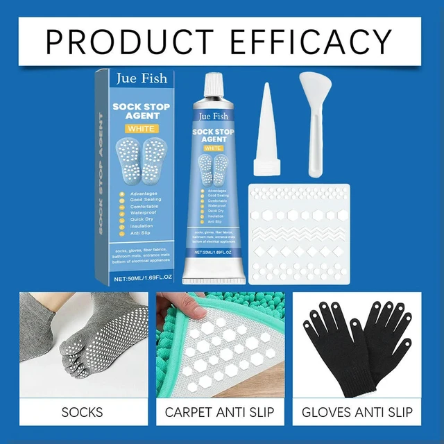 Alt view image 3 of 3 - Anti Slip Sock Glue Sock Stop Glue Fabric Paint Soft Non-Slip Adhesive DIY Sock Stop Agent for Socks Bathroom Mats