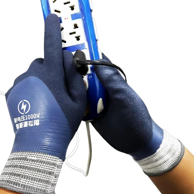 Main image of Voltage Resistant Electrician Gloves Rubber Work Gloves Electrician Insulating Gloves for Electricians Prevent Shock