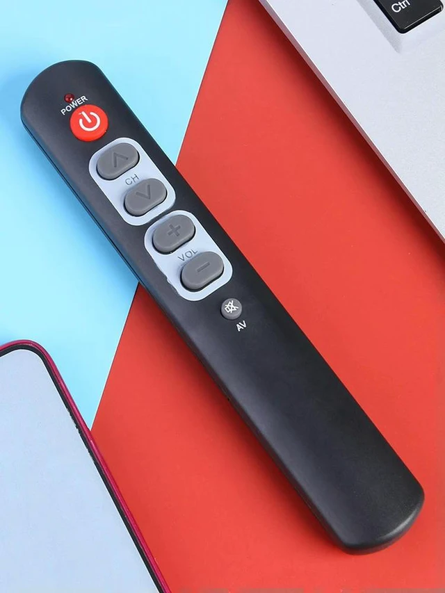 Alt view image 3 of 3 - Copy IR Remote for TV STB DVD VCR Universal 6 Big Button Learning Remote Control Electronic Home Accessories