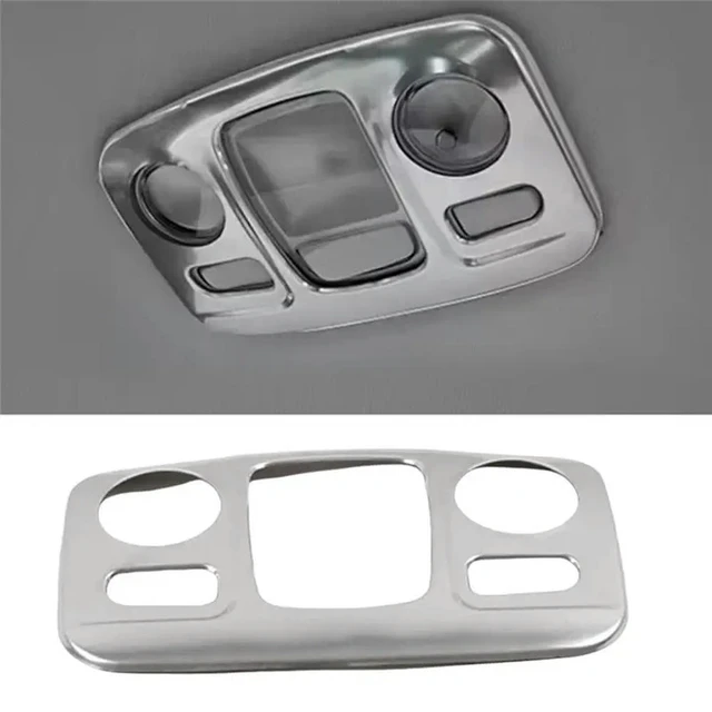 Alt view image 2 of 3 - Stainless Steel Trim Frame Cover For Car Rear Reading Light Interior Accessories For 5008