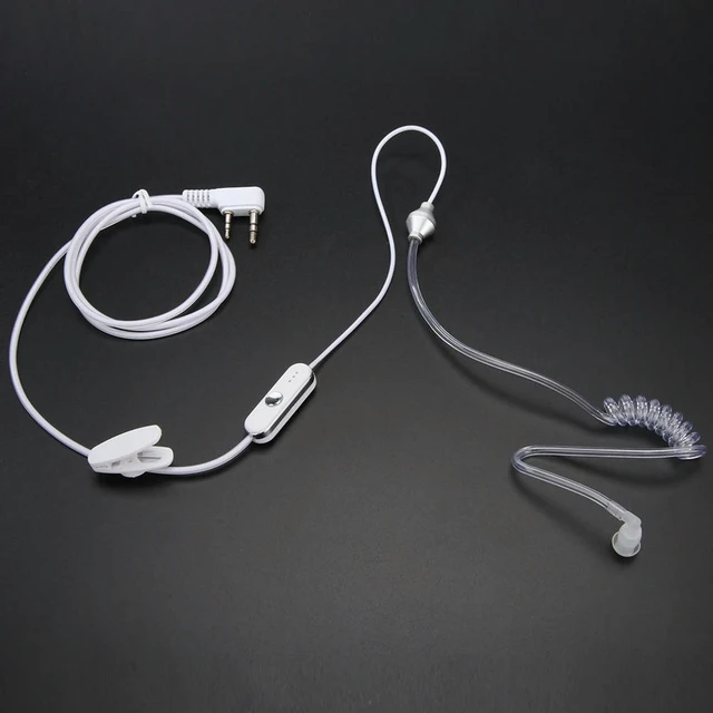 Alt view image 2 of 3 - Walkie Talkie Headset with Microphone 2 Pin Acoustic Tube Earphone Earphone Earpiece Headphone for Baofeng Retevis