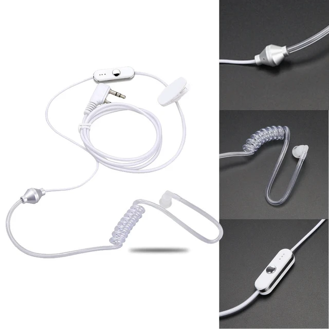 Alt view image 3 of 3 - Walkie Talkie Headset with Microphone 2 Pin Acoustic Tube Earphone Earphone Earpiece Headphone for Baofeng Retevis
