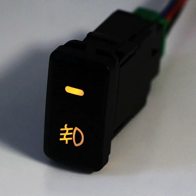 Alt view image 2 of 3 - 2X Auto Retrofit Switch Waterproof Toggle Switch Fog Lamp Switch With 4 Line For Toyota Lexus White Light