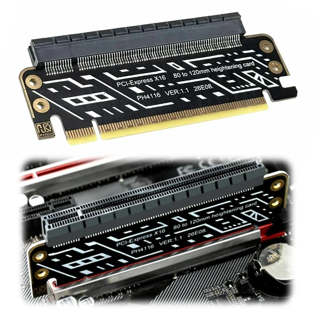Main image of PCIE 4.0 Riser Cable for 1U / 2U Server Case PCIe 4.0 X16 High Speed Flexible Extender Card Extension Cards Adapter Riser