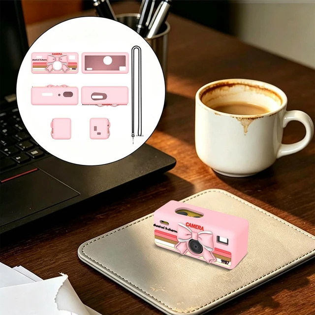 Alt view image 2 of 3 - For KODAK CHARMERA Keychain Digital Camera Silicone Protective Case with Lanyard Silicone Cameras Protective Cover Anti-Scratch