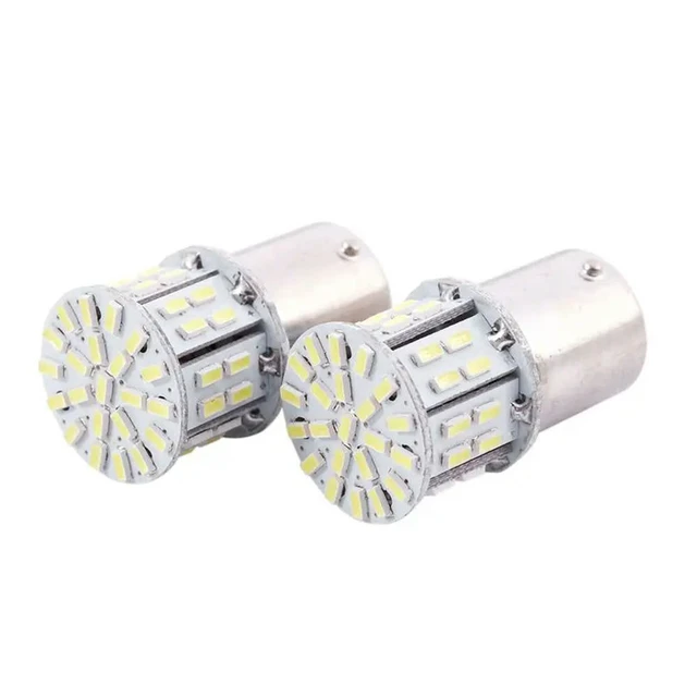 Alt view image 2 of 3 - 8X 1156 BA15S 382 P21W White 50 SMD LED Car Tail Turn Signal Reverse Light Bulbs