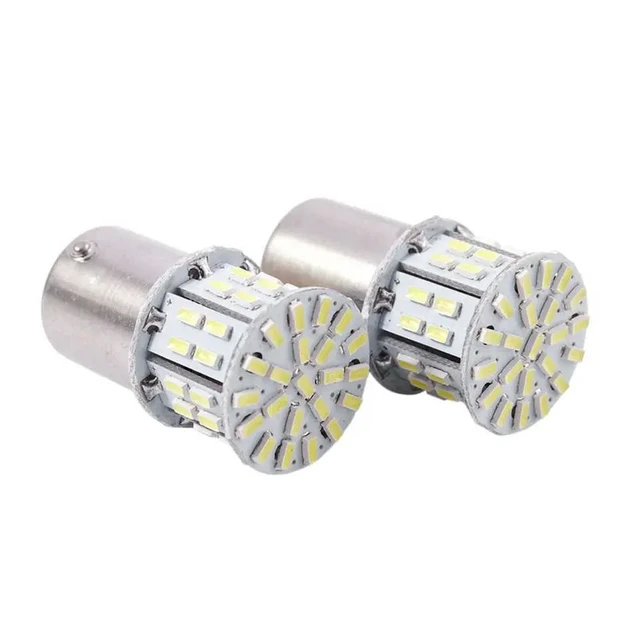 Alt view image 3 of 3 - 8X 1156 BA15S 382 P21W White 50 SMD LED Car Tail Turn Signal Reverse Light Bulbs