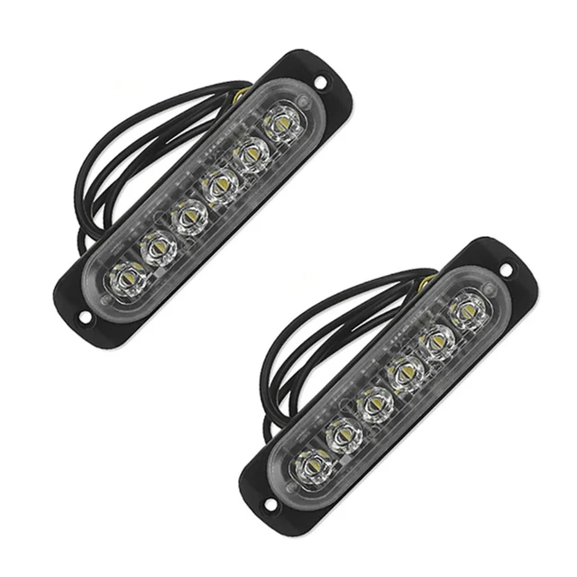 Main image of 2X 12V-24V 6LED Light Flash Emergency Car Vehicle Warning Strobe Flashing Blue