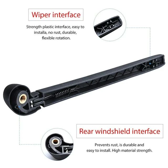 Alt view image 2 of 3 - Rear Windshield Back Wiper Blade Set 8R09554071P9 8R0955425 For- Q5 2009-2015 Vehicles Car Accessories
