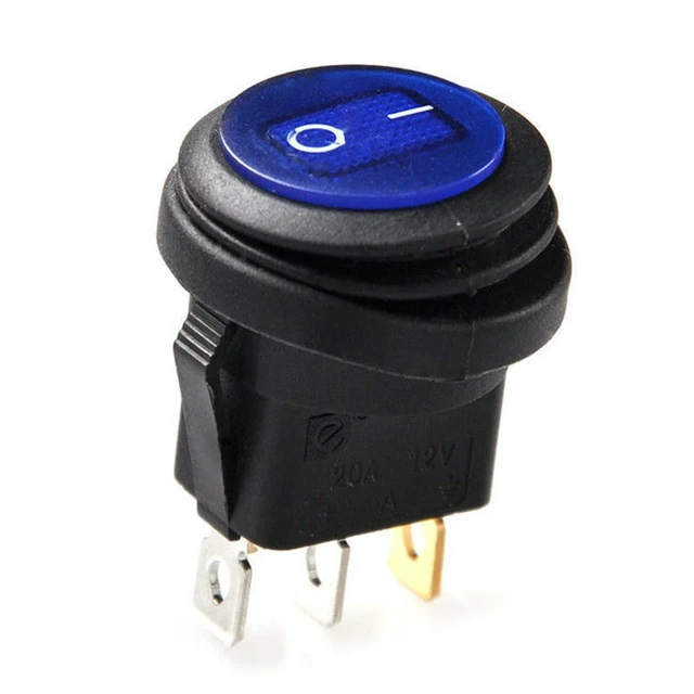 Alt view image 2 of 3 - 10 Pcs 12V 20A Waterproof Round On/Off Rocker Switch Car Auto Boat SPST