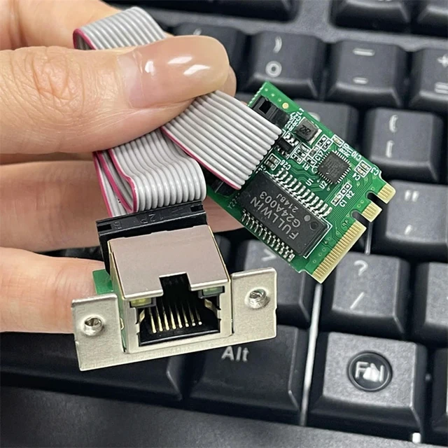 Alt view image 2 of 3 - M.2 Network Card 10/100/1000Mbps Ethernet Network Card RTL8111H Chip M.2 A+E Ethernet Adapter for Desktop PC for Linux