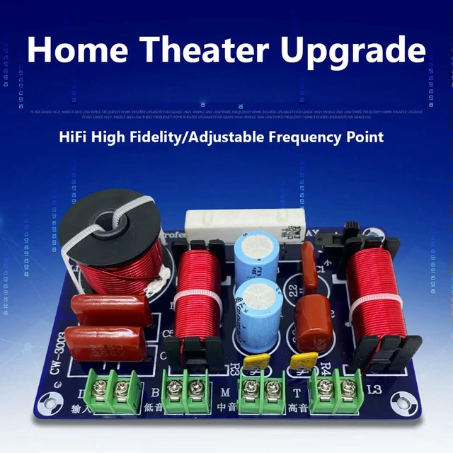 Alt view image 2 of 3 - 250W HiFi Audio Speaker Crossover Treble Medium Bass 3 Ways Audio HiFi Filter Circuit Board 5200Hz-5500Hz DIY Home Audio Systems
