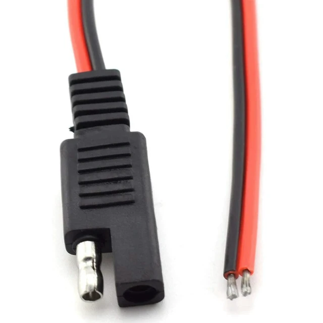 Alt view image 2 of 3 - 6 Pcs 18AWG SAE Extension Cable 2-Pin SAE Quick Connector Disconnect Plug 10A Solar Panel SAE Plug Wire 1Ft/30Cm