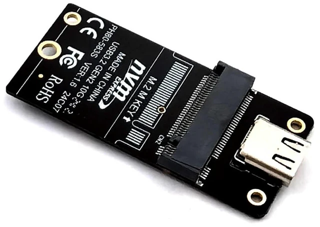 Main image of M.2 To Type-C HDD Enclosure Interposer Board NVME Hard Disk Enclosure Adapter Card USB3.2 Support 2230 2242 2260 2280 Size SSD