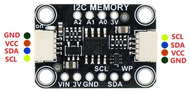 Alt view image 3 of 3 - 24LC32 EEPROM 4KB Memory Module DC 1.7V-5.5V I2C Bus Interface Data Module for Device Configuration Datas Recording