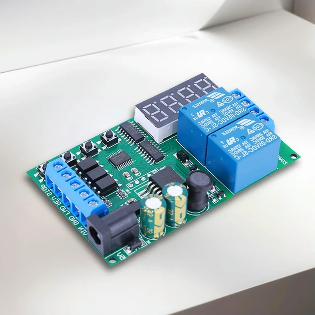 Alt view image 2 of 3 - DC 5-24V Motor Forward Reverse Controller Time Relay Forward Reverse Control Limit Start Stop Switch for PLC Car Garage Door