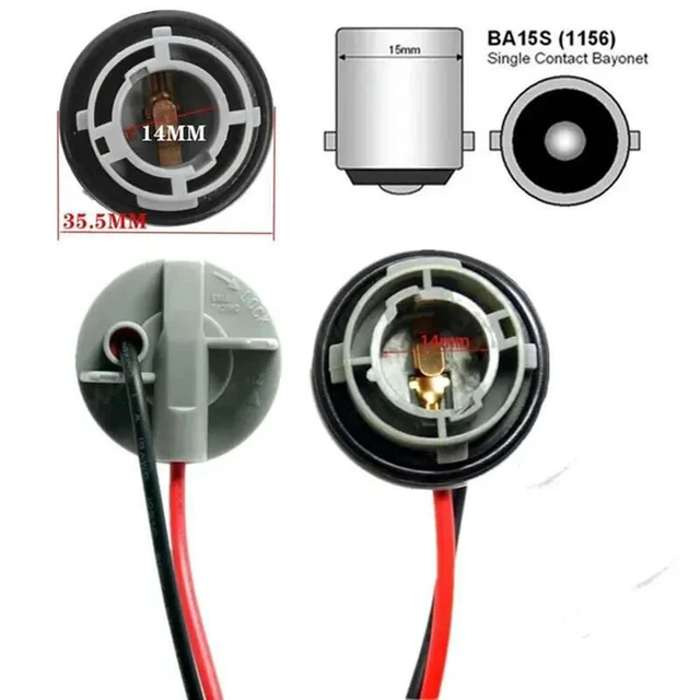 Alt view image 3 of 3 - Auto Led Light Car Light Base 10X 1156 382 BA15S P21W Adapter Bulb Socket Connector Lamp Holder