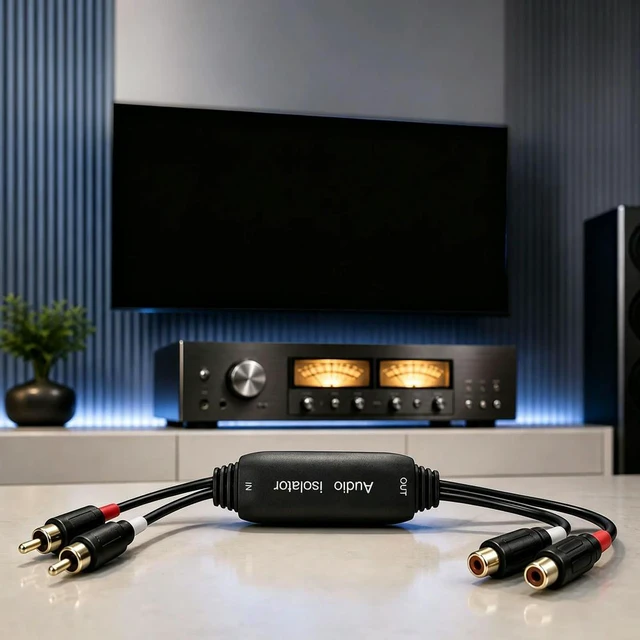 Alt view image 3 of 3 - 2 Channel Car Audio Mini Noise Filter RCA Connectors Audio Hum Eliminator for Home Cars Retro Games TVs VCRs Mixers Using