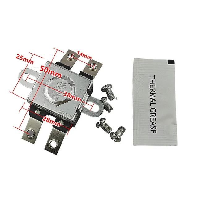 Alt view image 2 of 3 - Electric Water Heater Temperature Limiter 35A 250V 105 Anti-Dry Burn Thermal Protector KSD304 Thermal Cutoff Switch Repair Part
