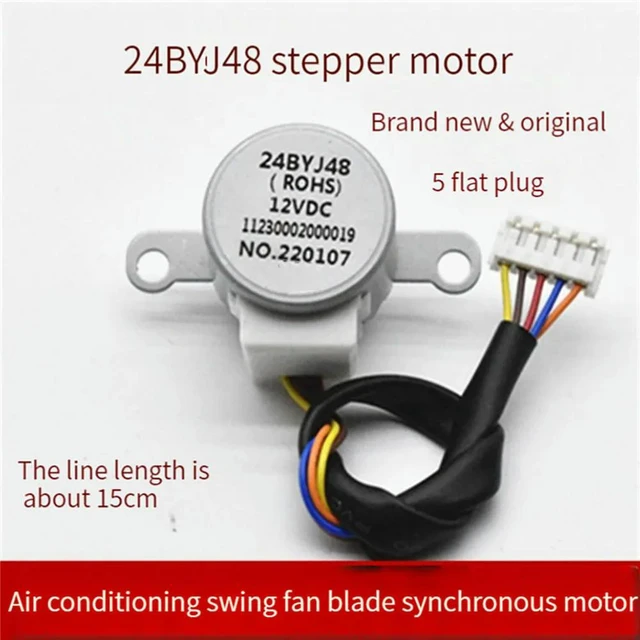 Main image of DC 12V 24BYJ48 Is Suitable For AUX Air Conditioner Hanging Swing Blade Sweep Motor 15cm Wind Guide Motor