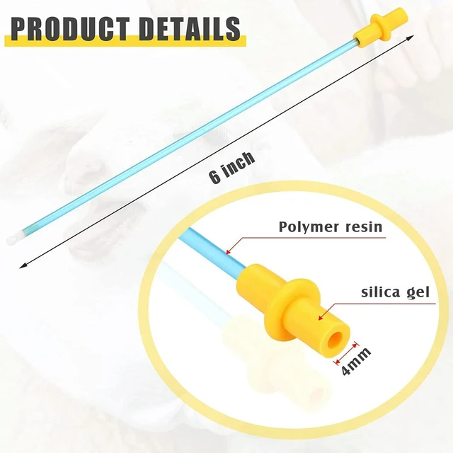 Alt view image 3 of 3 - 50 Pieces Disposable Artificial Insemination Rods Disposable Breeding Rod Tube Flexible Breeding Catheter Tube for Dog