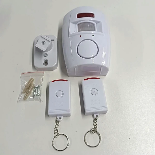 Alt view image 2 of 3 - Motion Sensor Alarm with 2 Remote Controls PIR Alert Infrared Sensor Alarm -powered for Door Shed Garage Caravan