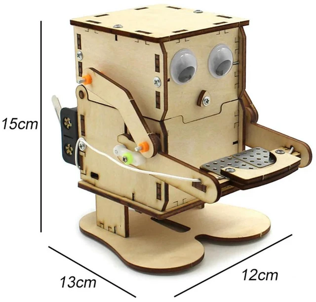 Alt view image 2 of 3 - Robot Eating DIY Model Teaching Learning STEM Project for Students Kids