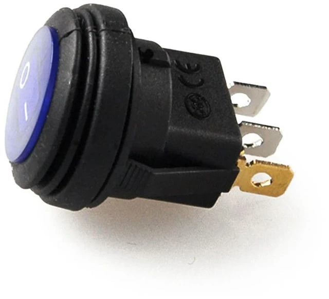 Main image of 15 Pcs 12V 20A Waterproof Round On/Off Rocker Switch Car Auto Boat SPST