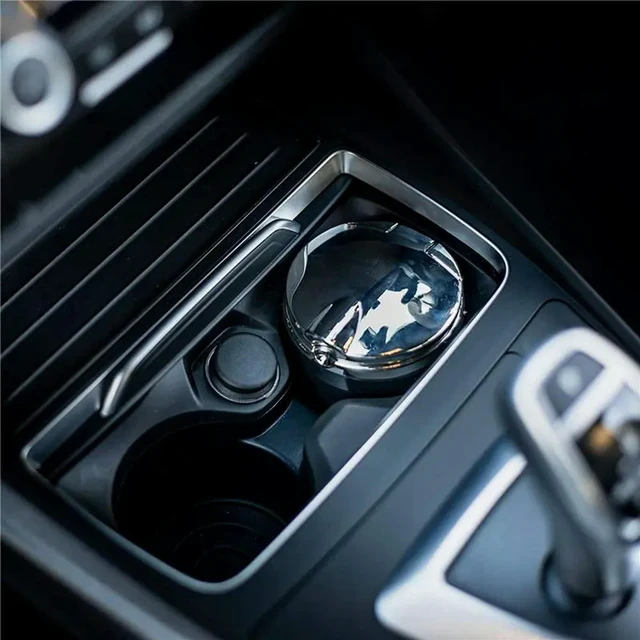 Alt view image 3 of 3 - 2X Car Ashtray With Lid - Travel Car Ashtray Self-Extinguishing - Made Of Fire Resistant Plastic, Black