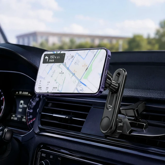 Alt view image 2 of 3 - Car Stereo Cd Bracket for 4.8-12 Inch Screen Universal Car Stand Adjustable 360 Degree Rotating for CarPlay Screen