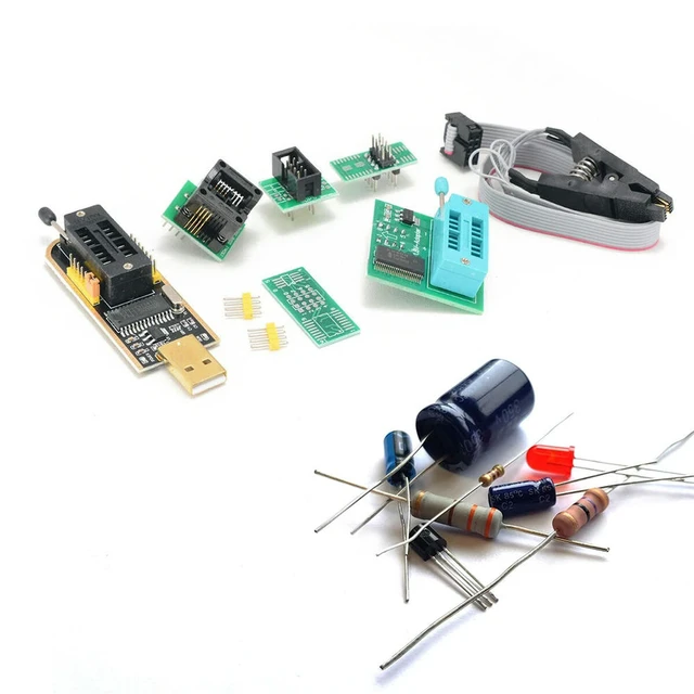 Alt view image 2 of 3 - SOIC8 SOP8 Test Clip With Status Indicator Light BIOS USB Programmer Module Kit Online Programming for EEPROM 24CXX/25CXX/93CXX