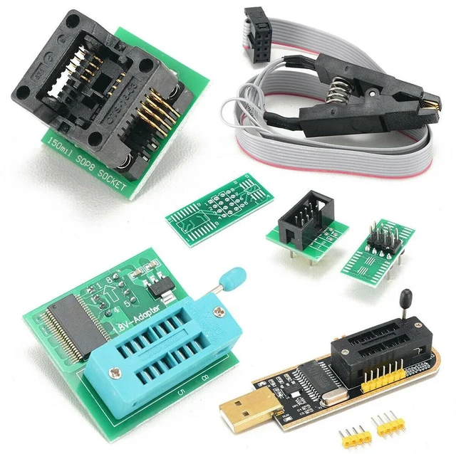 Main image of SOIC8 SOP8 Test Clip With Status Indicator Light BIOS USB Programmer Module Kit Online Programming for EEPROM 24CXX/25CXX/93CXX